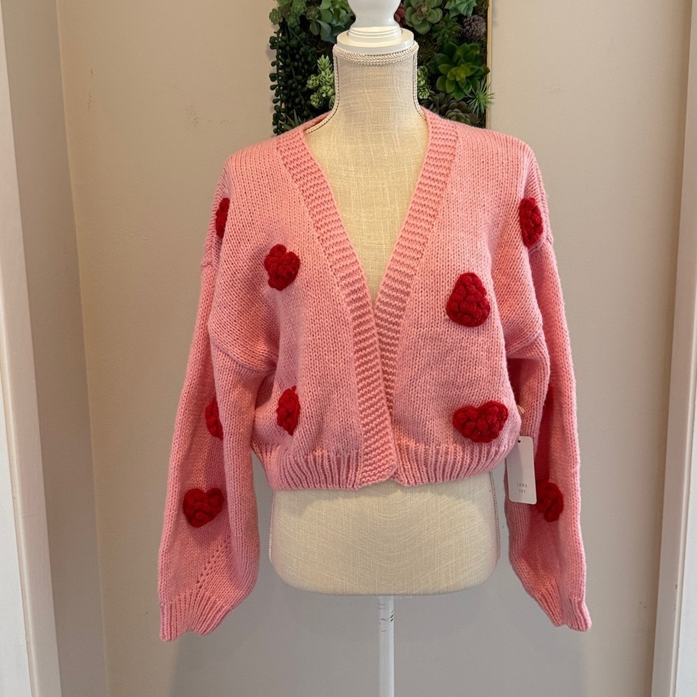 NWT Luna Ivy Heart Sweater